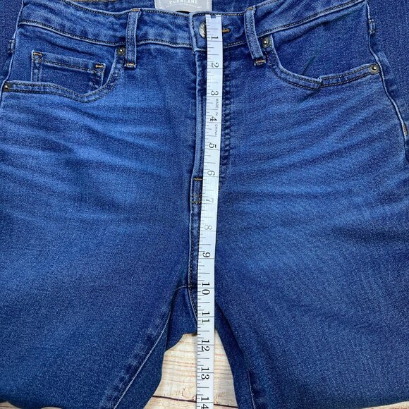 Everlane The Perform High Rise Skinny Jeans Womens 28 Blue Denim Stretch Pants M - Picture 4 of 13